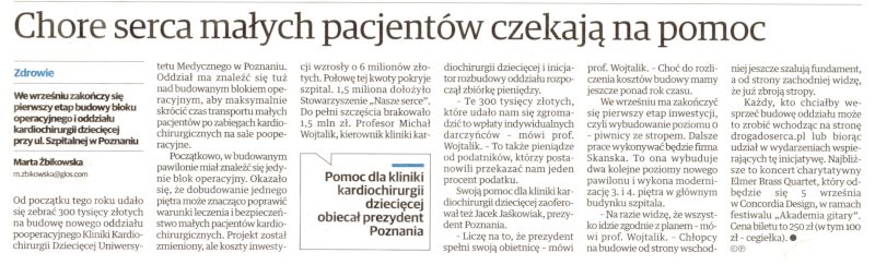 gazeta chore serca małych pacjentów